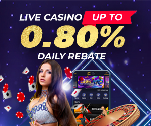 Live Casino 0.80% Daily Rebate